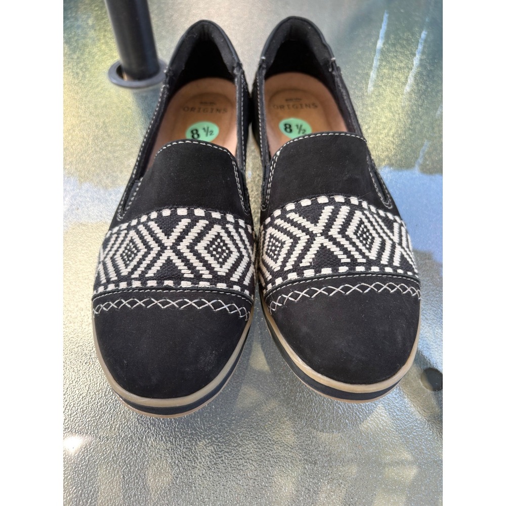 Earth Origins Embroidered Woven Slip On Loafers Granola‎ Boho Cottagecore  | 8.5